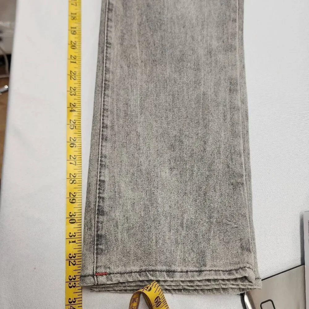 True Religion Ricky Relaxed Straight Jeans Gray Wash T Flap Pocket Size 42